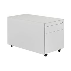 Schubladencontainer mit Rollen, HxT 520 x 800 mm, 1 Materialschub, 1 Hängeregistratur, lichtgrau / l