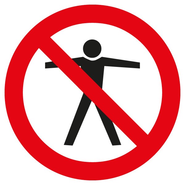 Verbots-Aufkleber Durchgang verboten dm. 200mm
