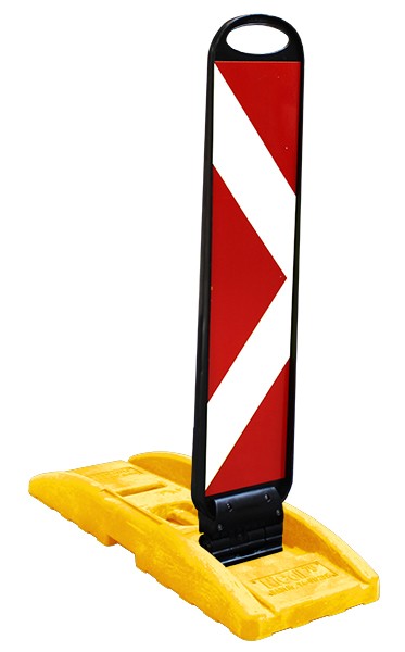 Klappbake NiColl 75. einseitig rot/weiß.