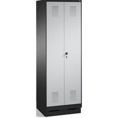 EVOLO Wäsche- / Garderobenschrank, 4 Fachböden, Kleiderstange, Abteile 2 x 300 m