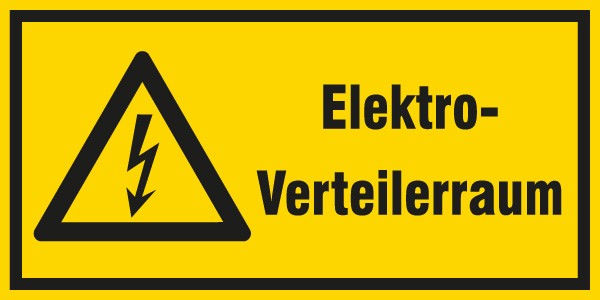 Hinweisschild Elektro-Verteilerraum 400x200/1.5mm