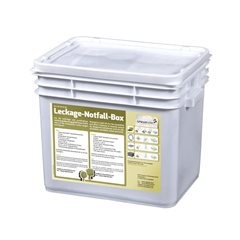 Leckage-Notfallset, Absorberkonzentrat, Bindevliestücher, Saugschläuche, Saugkissen, Entsorgungsbeut