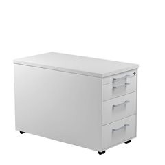 Schubladencontainer auf Rollen, HxT 529 x 800 mm, 3 Schubladen, lichtgrau / lichtgrau / lichtgrau.
