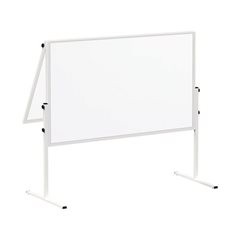 Moderationstafel MAULsolid, fahrbar, klappbar, Papierfarbe Weiß.
