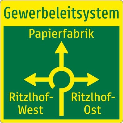 Ankündigung von Gewerbe und Industriebetrieben | flache Ausführung