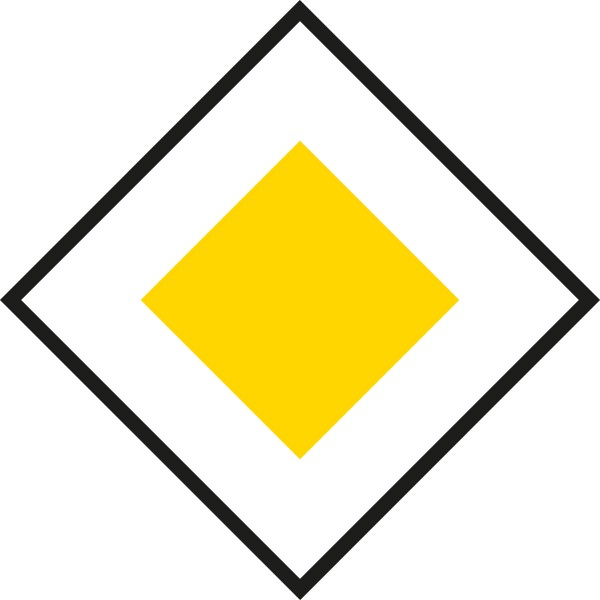 §52/25a Vorrangstraße | flaches Verkehrszeichen