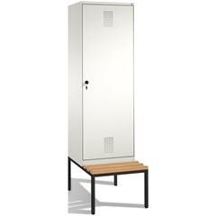 EVOLO Garderobenschrank, mit Sitzbank, Tür über 2 Abteile, 2 Abteile, 1 Tür, Abt