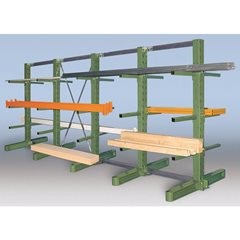 Kragarm-Komplettregal, doppelseitig, Ständerhöhe 2700 mm, Länge 5100 mm, Tiefe 2