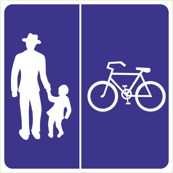 §53/28b/1 Geh und Radweg ohne Benützungspflicht für Radfahrer Rad rechts