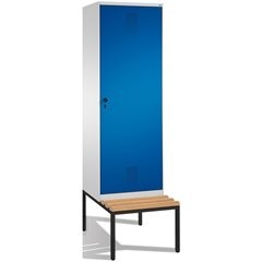 EVOLO Garderobenschrank, mit Sitzbank, Tür über 2 Abteile, 2 Abteile, 1 Tür, Abt