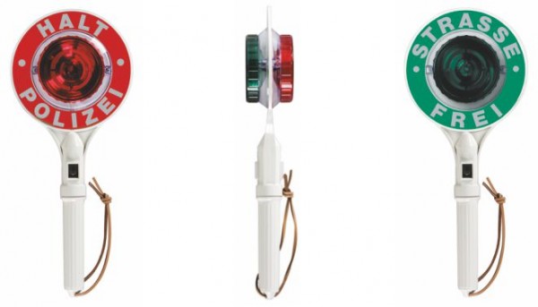 Anhaltestab LED zweiseitig beleuchtet rot/grün