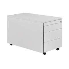 Schubladencontainer mit Rollen, HxT 529 x 800 mm, Kunststoffplatte, 3 Schubladen, lichtgrau / lichtg