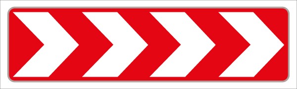 Richtungstafel rot/weiß