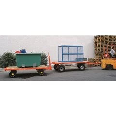 Schlepperanhänger, 4-Rad-Doppel-Drehschemel-Lenkung, Tragfähigkeit 3 t, Ladefläche 4,0 x 2,0 m, Voll