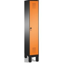 EVOLO Garderobenschrank, mit Füßen, 1 Abteil, Abteilbreite 300 mm, schwarzgrau /