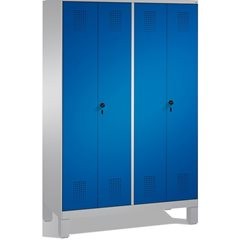 EVOLO Garderobenschrank, zueinander schlagende Türen, 4 Abteile, Abteilbreite 30