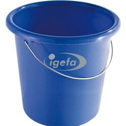 Plastikeimer rund 10l blau