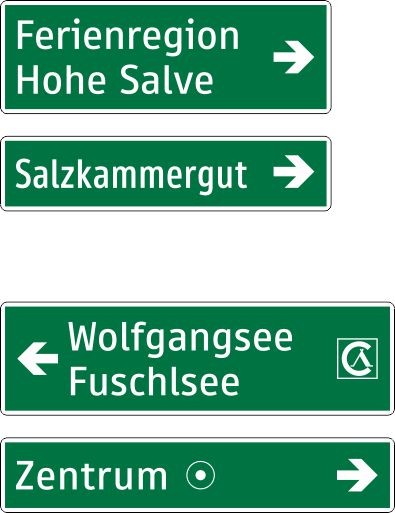 §53/13d Wegweiser| zweizeilig flache Ausführung