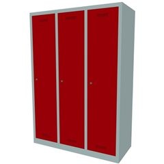 MonoBloc™ Garderobenschrank, Abteilbreite 348 mm, einstöckig, 3 Abteile, Gesamtb