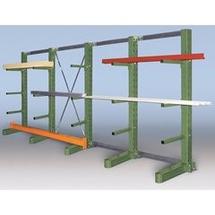 Kragarm-Komplettregal, Ständerhöhe 2700 mm, Länge 3100 mm, Tiefe 400 mm, einseit