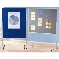 Moderationswand, variabel, Filzbelag beidseitig, königsblau.