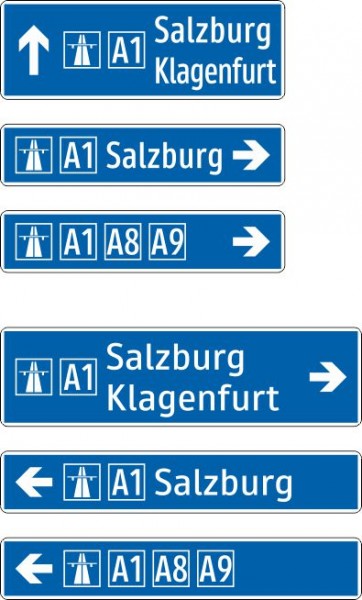 §53/14b Wegweiser | zweizeilig flache Ausführung