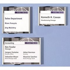Türschild, Rippenoptik mit Acrylplatte, mit Kartoneinlage, BxH 210 x 149 mm, VE 3 Stk.