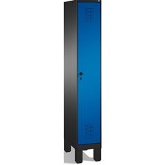 EVOLO Garderobenschrank, mit Füßen, 1 Abteil, Abteilbreite 300 mm, schwarzgrau /