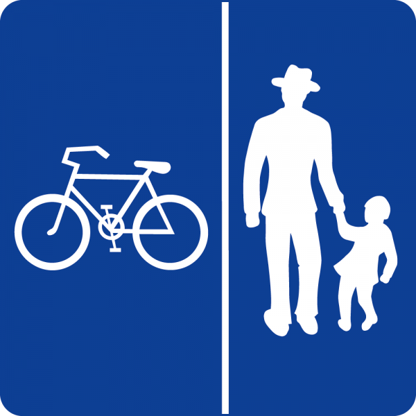 §53/28b Geh-und Radweg (getrennt) ohne Benützungspflicht "Formline" Scotchlite Folie Typ1 | Formline