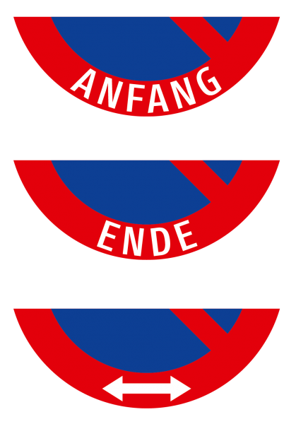 §52/13a Parken verboten mit Eindruck: Anfang flach Scotchlite Typ1 | Flach