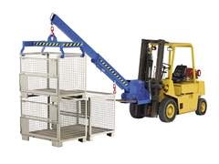 Teleskoplader, 5fache Höhenverstellung, Tragfähigkeit 1000 - 5000 kg, teleskopierbar, blau lackiert.