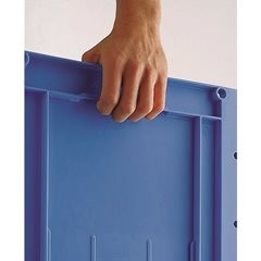 Euronorm-Stapelbehälter, Außen-LxBxH 400 x 300 x 120 mm, blau, VE 6 Stk.