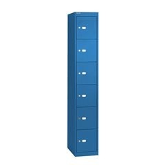 OFFICE Schließfachsystem, Tiefe 457 mm, 6 Fächer, blau.