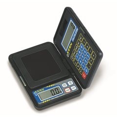Taschenwaage, mit integriertem Taschenrechner, Wägebereich bis 60 g, Ablesbarkeit 0,01 g, Wägeplatte