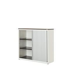 Querrollladenschrank, HxBxT 1168 x 1200 x 432 mm, Vollkernplatte, 2 Fachböden, r