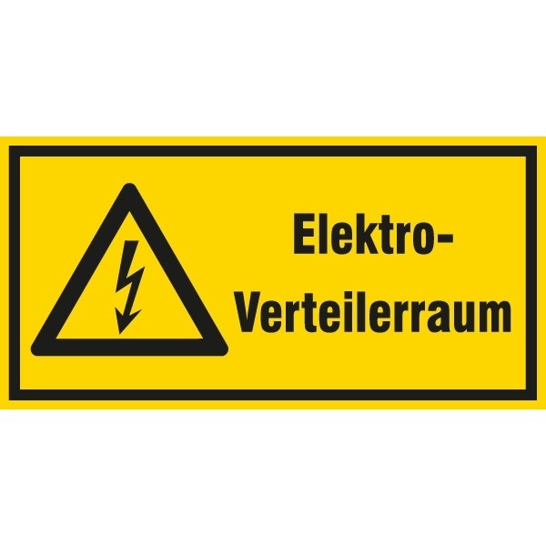 Hinweisschild Elektro-Verteilerraum 200x100/1.5mm