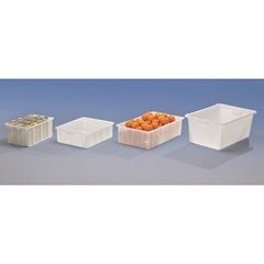 Kunststoff-Stapelbehälter, Volumen 31 l, Außenmaße LxBxH 550 x 450 x 163 mm, natur.