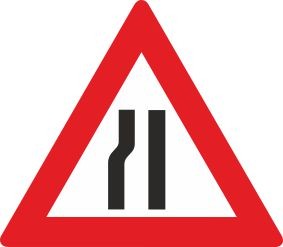 §50/8b Fahrbahnverengung linksseitig