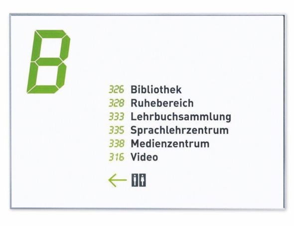 FORMO.einschub Stockwerksbeschilderung 423/597 DIN A2 hoch Ausführung silber eloxiert