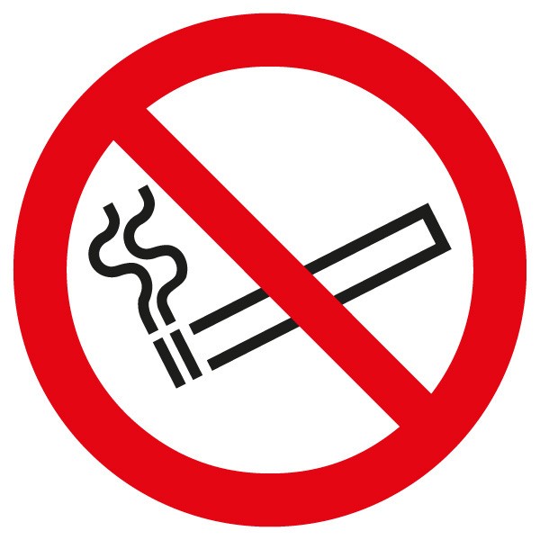 Verbotsschild Rauchen dm. 400/1.5mm