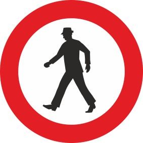 §52/14b Verbot für Fußgänger | Alform Verkehrszeichen