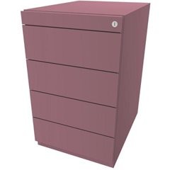 Standcontainer Note™, mit 4 Universalschubladen, Tiefe 565 mm, pink.