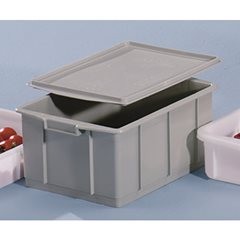 Kunststoff-Stapelbehälter, Volumen 23 l, Außenmaße LxBxH 460 x 330 x 202 mm, natur.