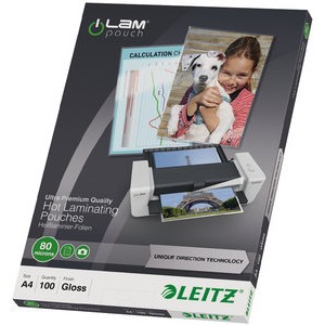 Laminiertasche iLAM UDT, A4, 0,08 mm, farblos, glänzend