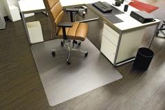 Bodenschutzmatte, PET, für harte Böden, mit Lippe, BxT 1200 x 900 mm.