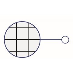Rastertafel MAULstandard, weiß, Raster 10 x 10 / 50 x 50 mm, BxH 1200 x 900 mm.
