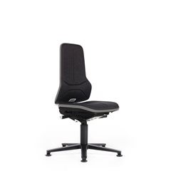 NEON Arbeitsdrehstuhl ESD, Gleiter, Permanentkontakt, Stoff, Flexband grau.