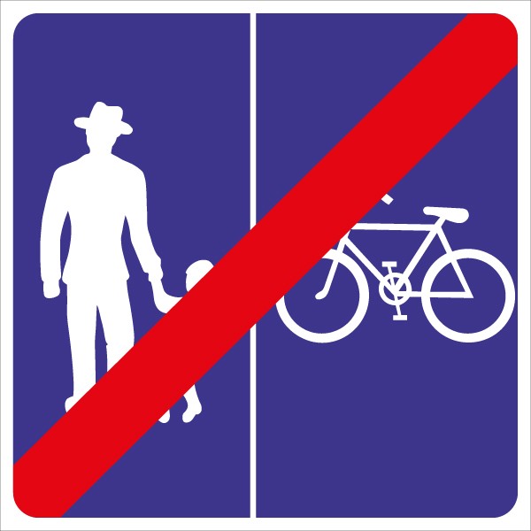 §53/29d/1 Ende Geh und Radweg ohne Benützungspflicht für Radfahrer - Rad rechts