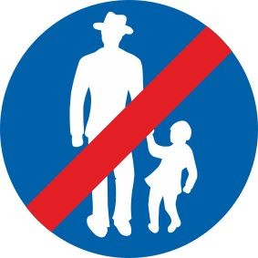 §52/17c Ende eines Gehwegs |Alrond Verkehrszeichen