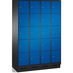 EVOLO Fächerschrank, mit Sockel, 4 Abteile, je 5 Fächer, Abteilbreite 300 mm, sc